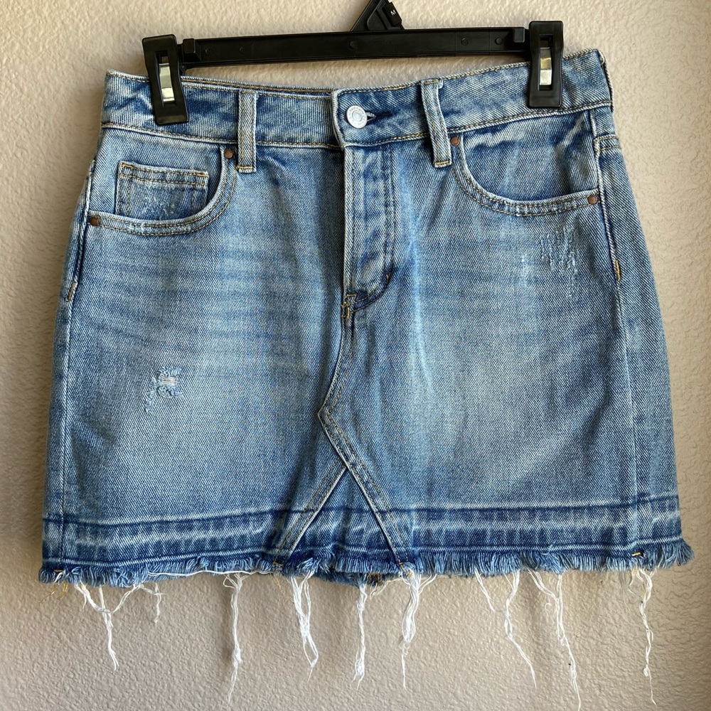Jean mini skirt